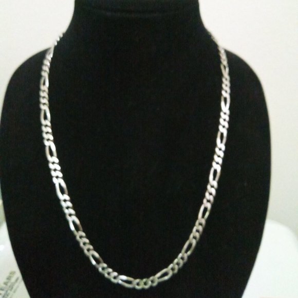 35.6 gm Sterling Silver Figaro Necklace